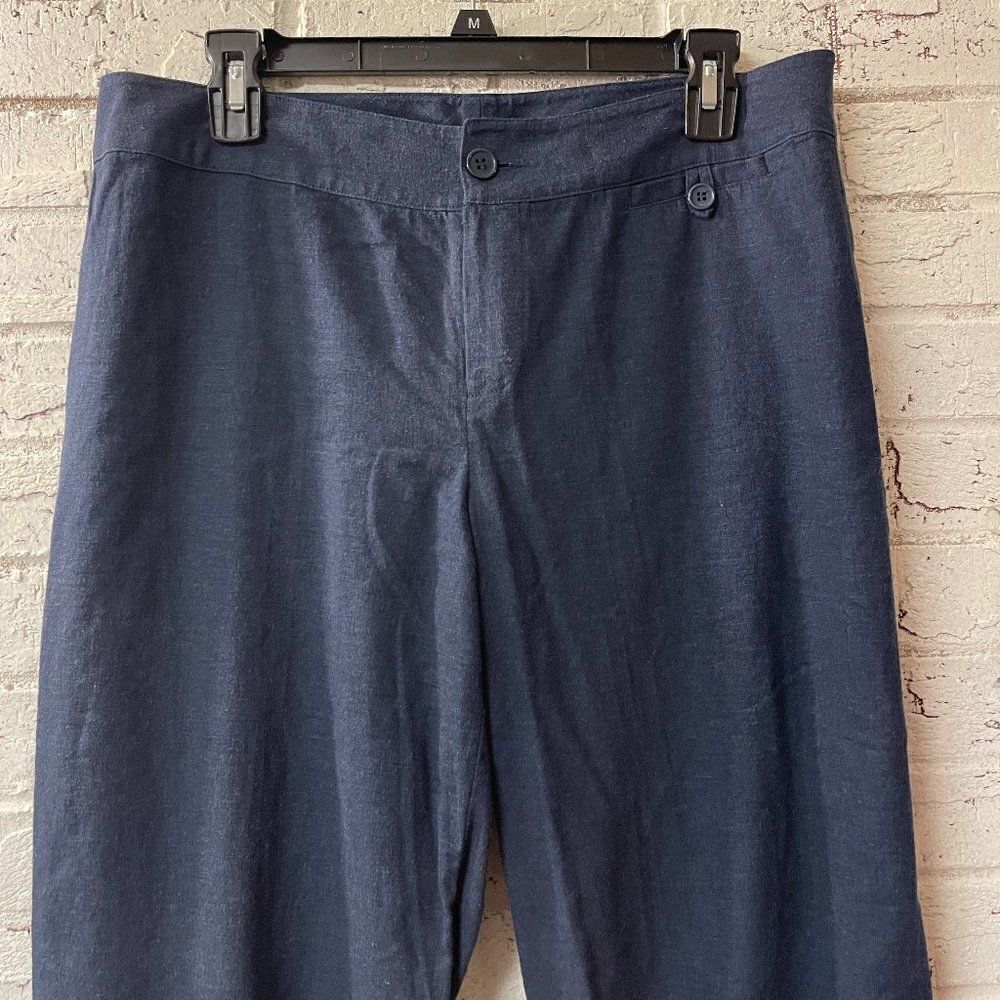 In the Now Linen Blend Lightweight Blue Pants Size 10